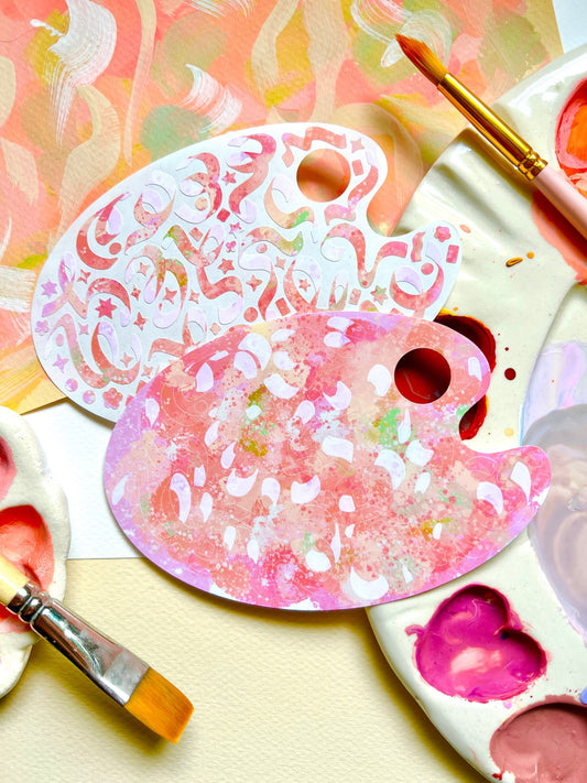 Peach Blossom | Paint Palette Sticker Sheet