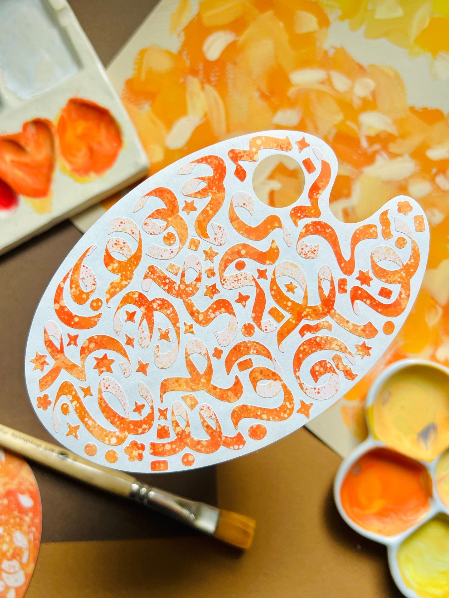 Orange Dreamsicle | Paint Palette Sticker Sheet