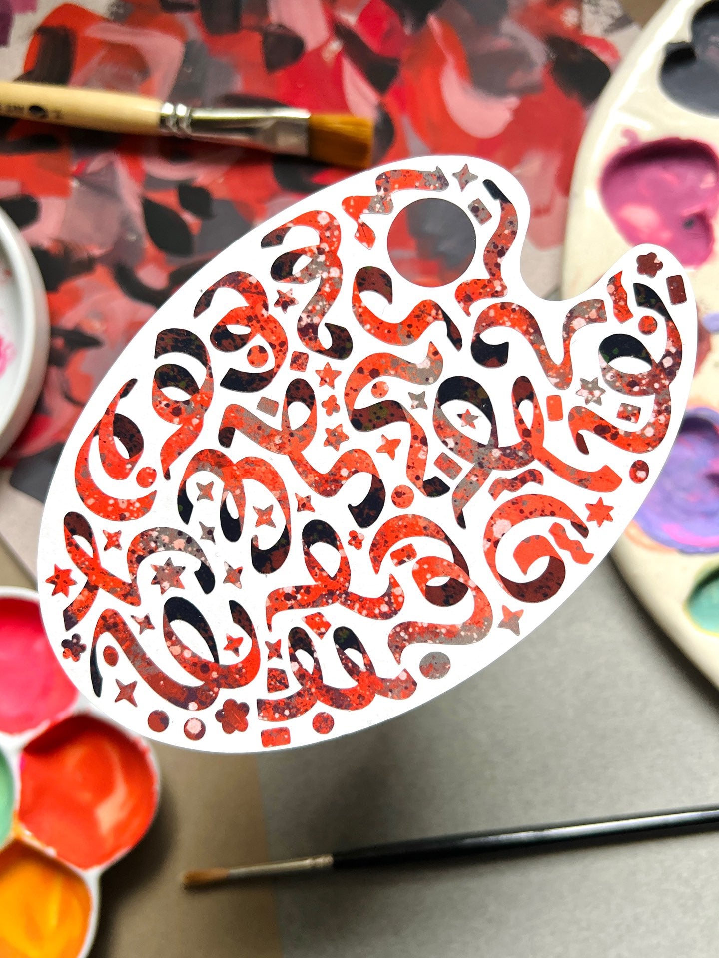 Bloodmoon | Paint Palette Sticker Sheet