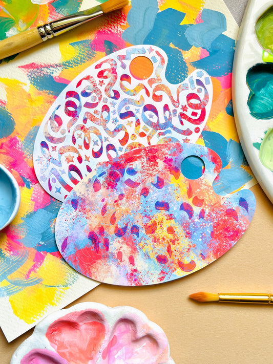 Rainbow Party | Paint Palette Sticker Sheet