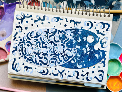 Midnight Snow | Paint Palette Sticker Sheet [SEASONAL]